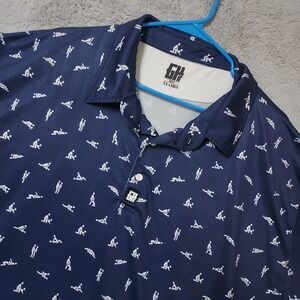 Greater Half Polo Shirt Mens 2XL XXL Large Sex Education Navy Blue Novelty Funny